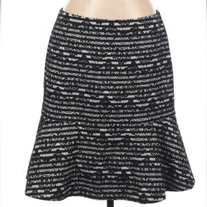 Ann Taylor Asymmetrical Black and White Skirt